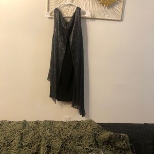 Connected Apparel Black and Silver Dress